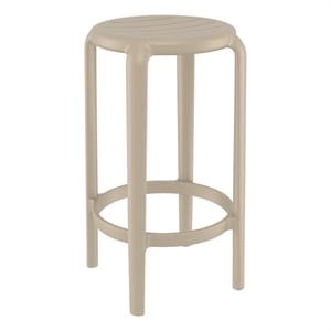 Compamia Tom Resin Counter Stool in Taupe finish