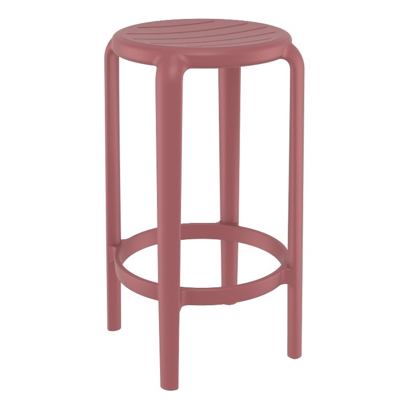 Compamia Tom Resin Counter Stool in Marsala finish