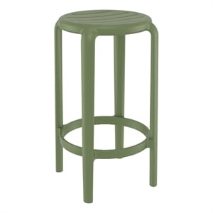 Compamia Tom Resin Counter Stool Olive in Green finish