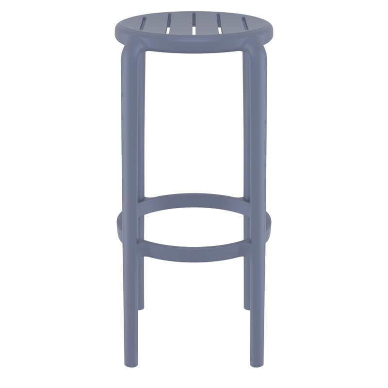 Compamia Tom Resin Bar Stool in Dark Gray finish