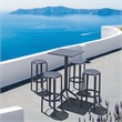 Compamia Tom Resin Bar Stool in Dark Gray finish