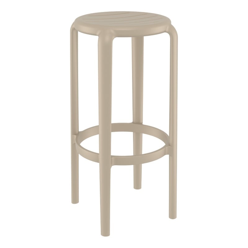 Compamia Tom Resin Bar Stool Taupe