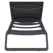 Compamia Tropic Sling Chaise Lounge Dark Gray Frame Black Sling