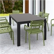 Compamia Atlantic 55-83 inch Extendable Dining Table in Black finish