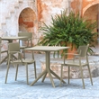 Compamia Loft Bistro Set 3 Piece with 27 inch Table Top Taupe