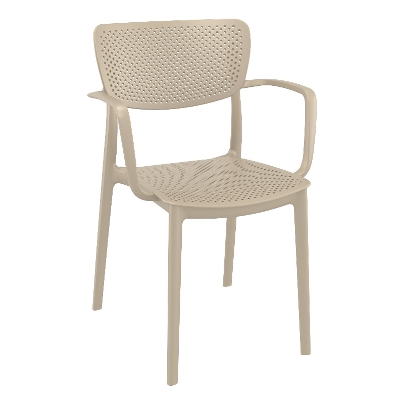 Compamia Loft Bistro Set 3 Piece with 27 inch Table Top Taupe