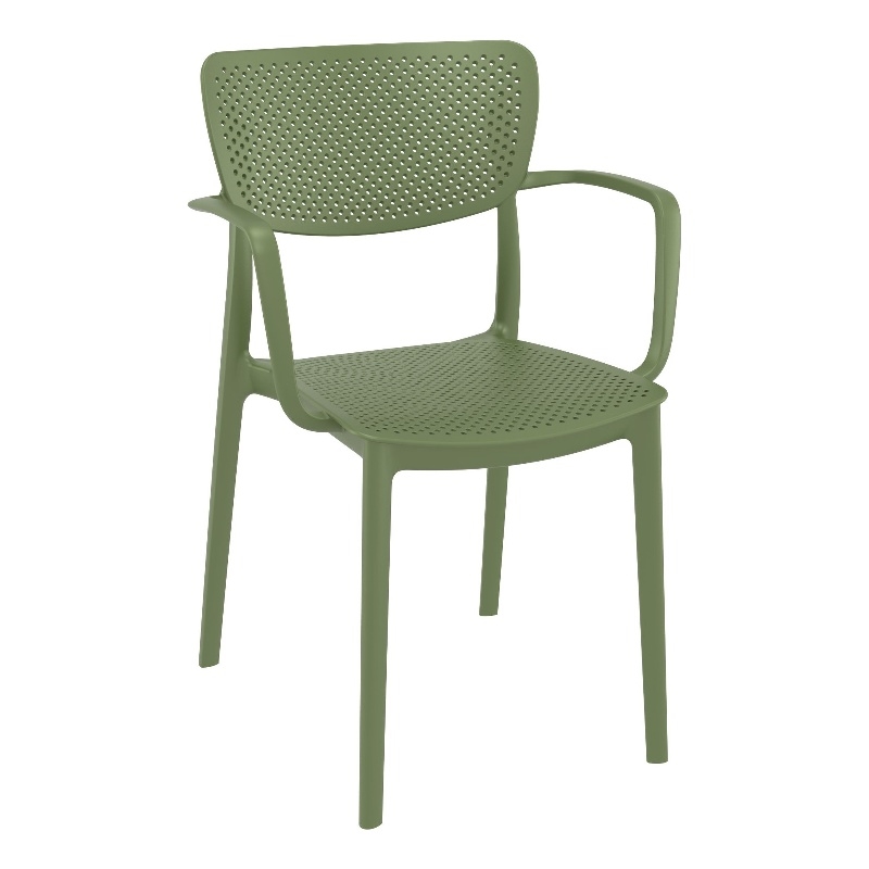 Compamia Loft Bistro Set 3 Piece with 27 inch Table Top Olive Green