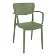 Compamia Loft Bistro Set 3 Piece with 27 inch Table Top Olive Green