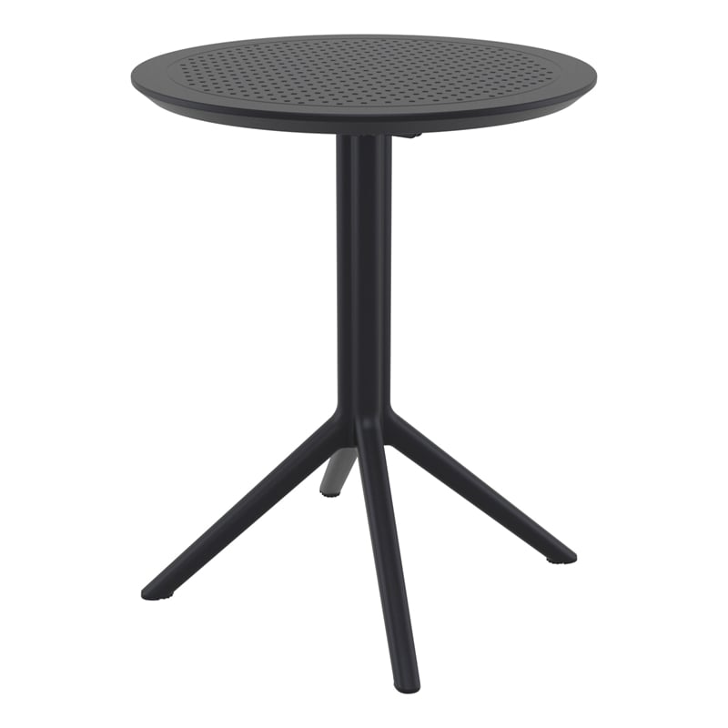 Compamia Loft 3-Piece Contemporary Polypropylene Resin Bistro Set in Black