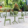 Compamia Lucy Round Bistro Set 3 Piece with 24 inch Table Top Olive Green