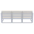 Compamia Mykonos Patio Sofa in Silver finish with Natural Cushions