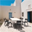 Compamia Helen 9 Piece Extendable Dining Set  White-Black