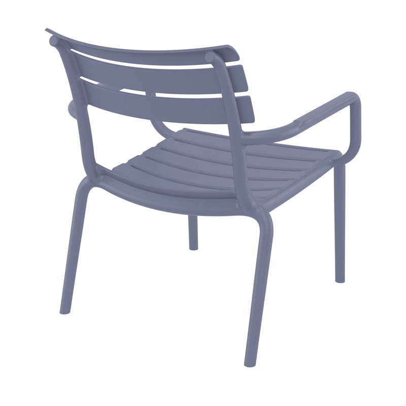 Compamia Paris Outdoor Club Lounge Chair in Dark Gray finish