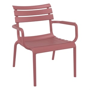 Compamia Paris Outdoor Club Lounge Chair in Marsala finish