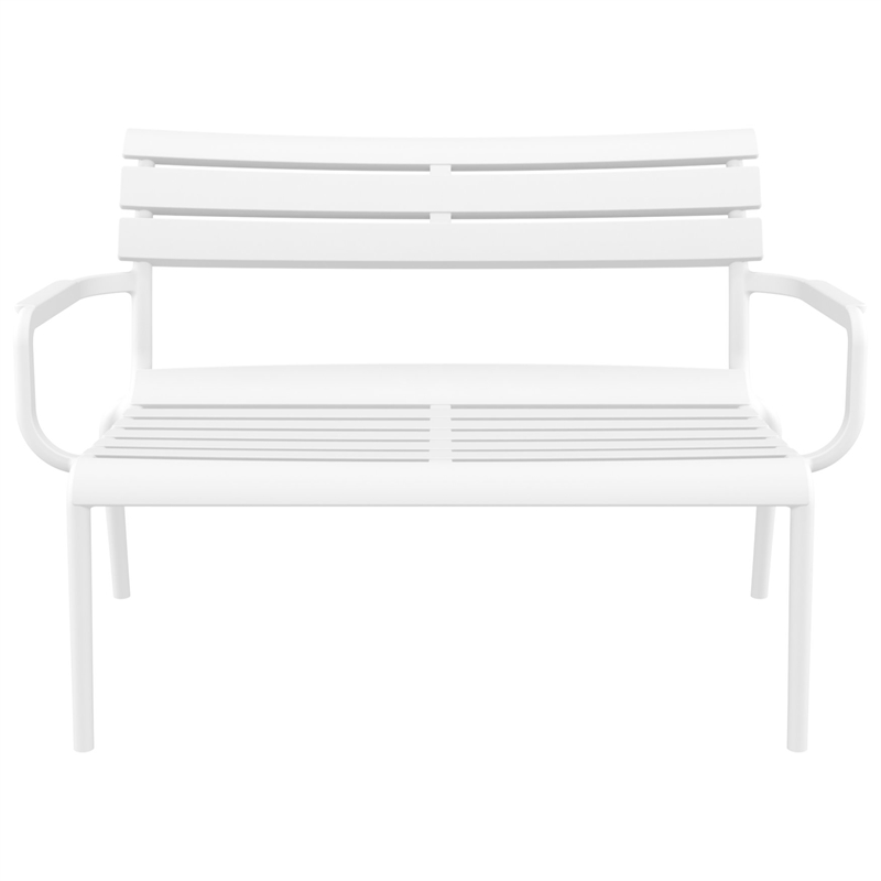 Compamia Paris Outdoor Bench in White finish