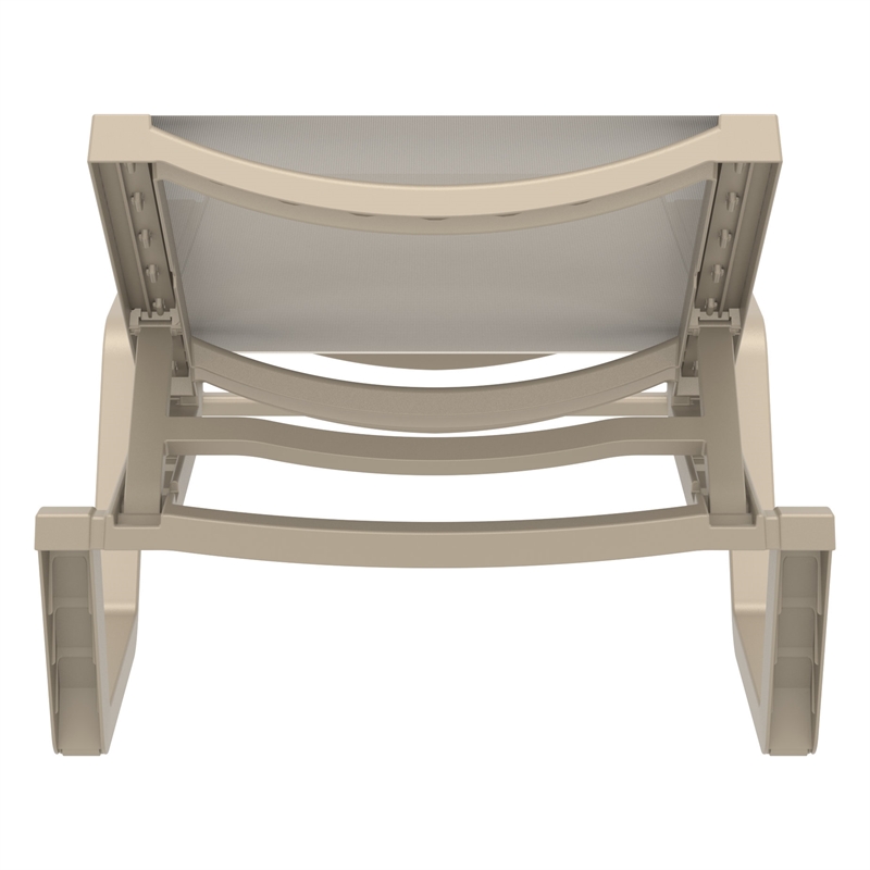 Compamia Rio Sling Chaise in Taupe Frame Taupe Sling