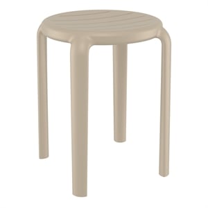 Compamia Tom Resin Dining Stool in Taupe Finish