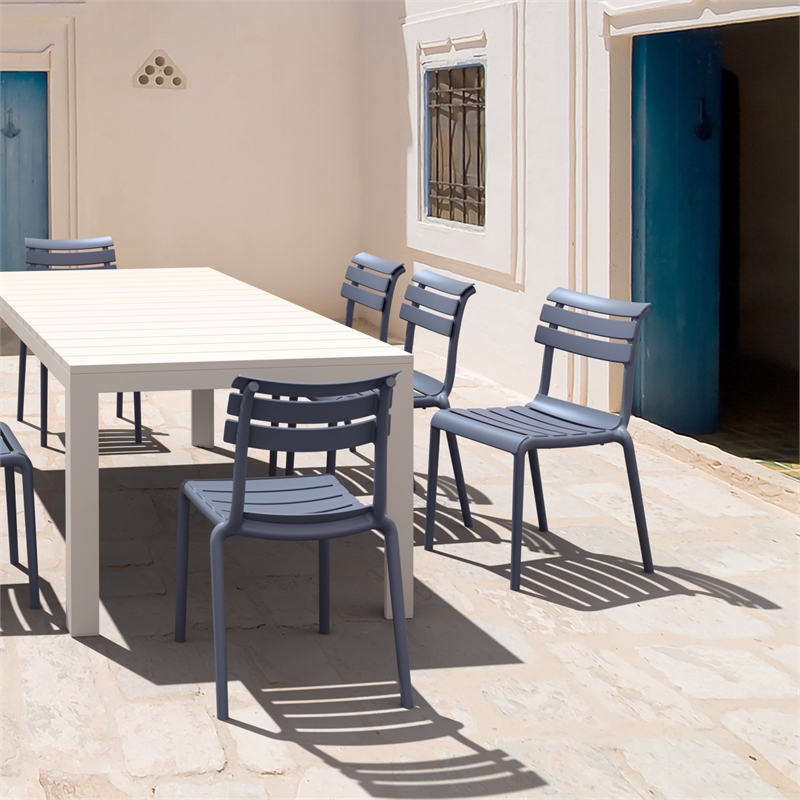 Compamia Helen Resin Outdoor Chair in Dark Gray