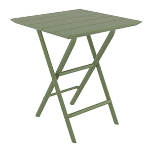 Compamia Helen 24&quot Square Folding Bistro Table in Olive Green Finish