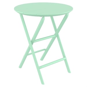 Compamia Helen 24&quot Round Folding Bistro Table in Opaline Finish