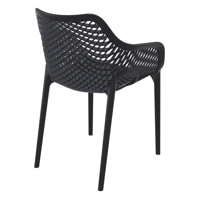 Compamia Air XL Outdoor Patio Dining Arm Chair in Black
