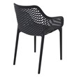 Compamia Air XL Outdoor Patio Dining Arm Chair in Black