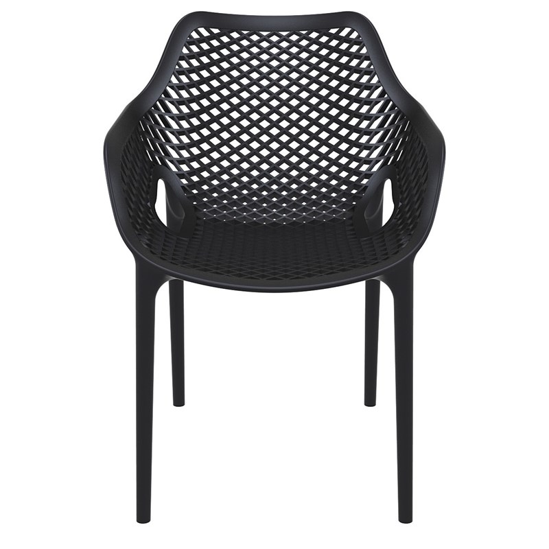 Compamia Air XL Outdoor Patio Dining Arm Chair in Black