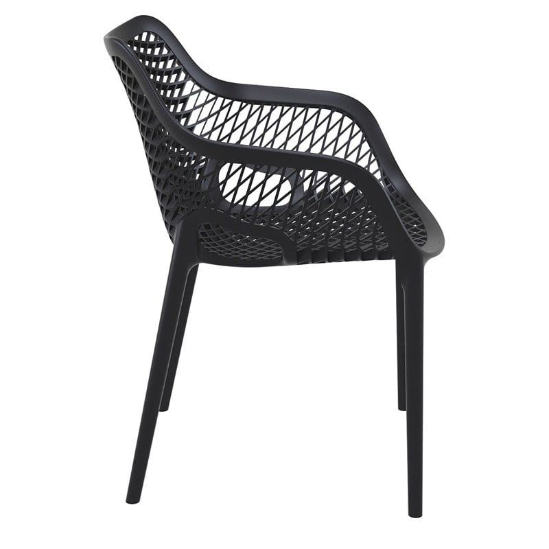 Compamia Air XL Outdoor Patio Dining Arm Chair in Black
