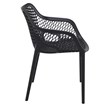 Compamia Air XL Outdoor Patio Dining Arm Chair in Black