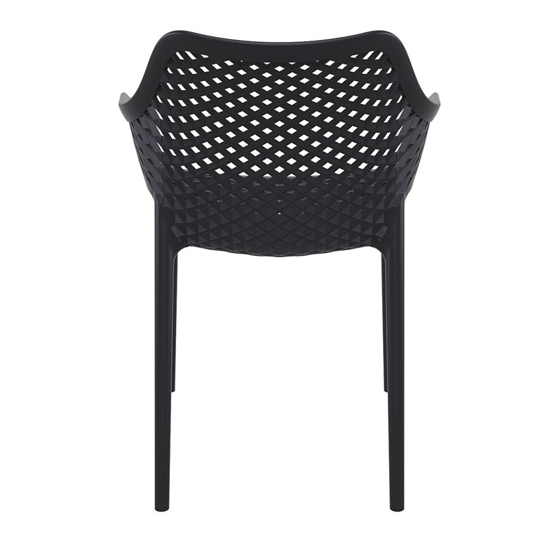Compamia Air XL Outdoor Patio Dining Arm Chair in Black