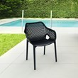 Compamia Air XL Outdoor Patio Dining Arm Chair in Black