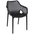 Compamia Air XL Outdoor Patio Dining Arm Chair in Black