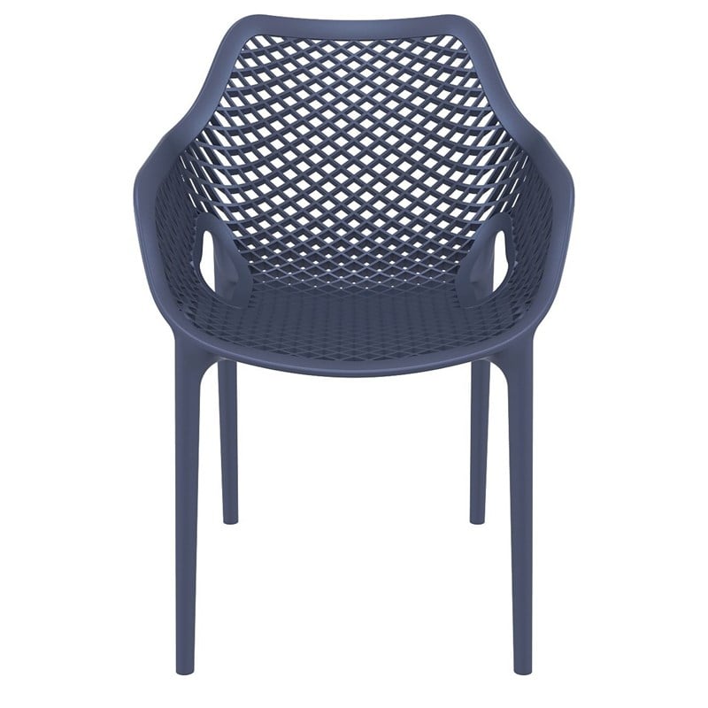 Compamia Air XL Outdoor Patio Dining Arm Chair in Dark Gray