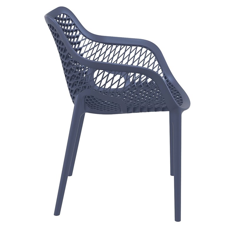 Compamia Air XL Outdoor Patio Dining Arm Chair in Dark Gray