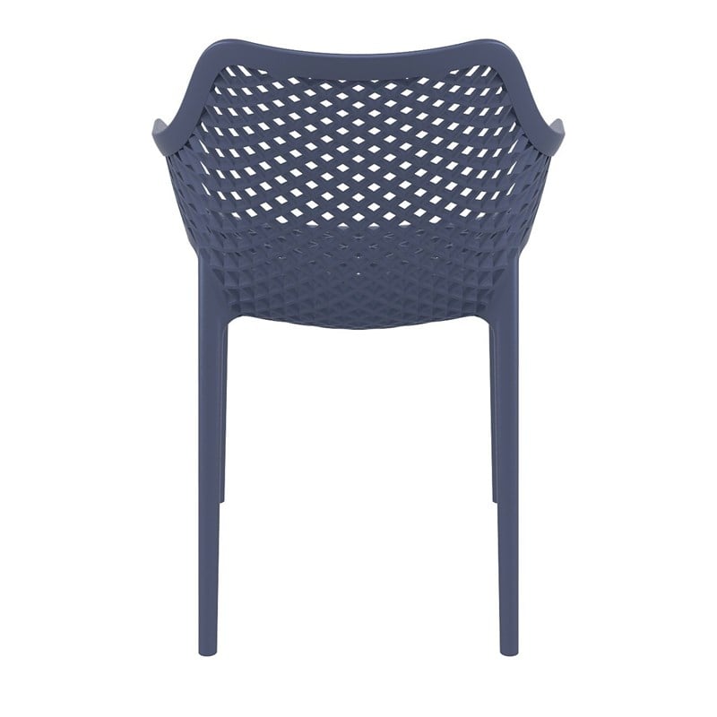 Compamia Air XL Outdoor Patio Dining Arm Chair in Dark Gray