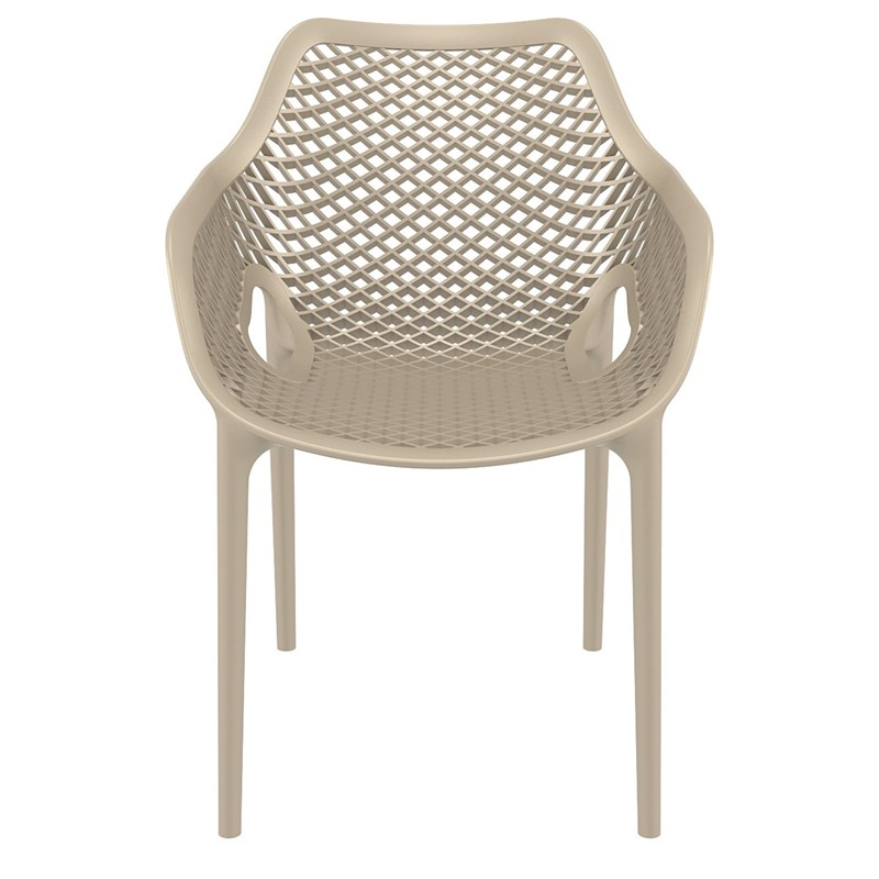 Compamia Air XL Outdoor Patio Dining Arm Chair in Taupe