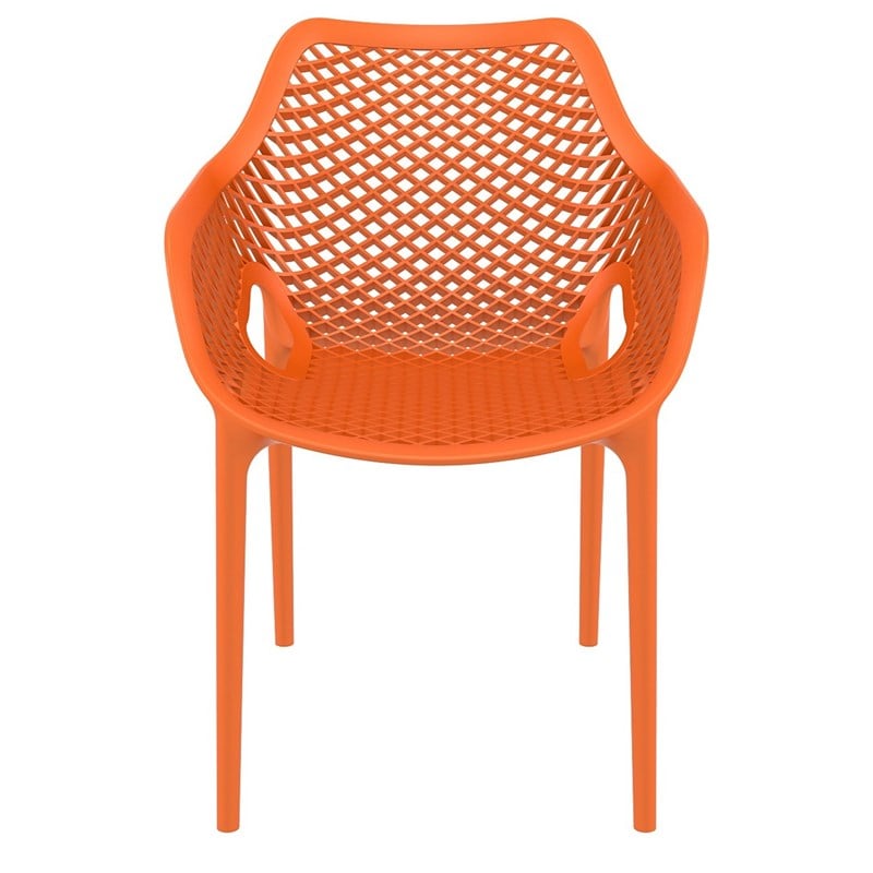 Compamia Air XL Outdoor Patio Dining Arm Chair in Orange