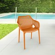 Compamia Air XL Outdoor Patio Dining Arm Chair in Orange