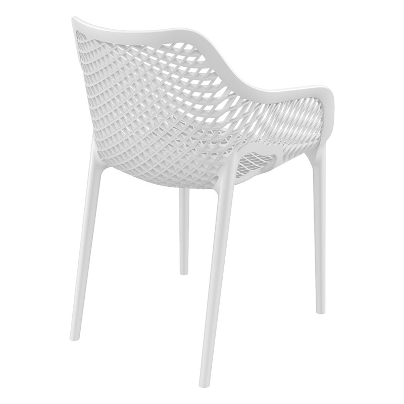Compamia Air XL Outdoor Patio Dining Arm Chair in White