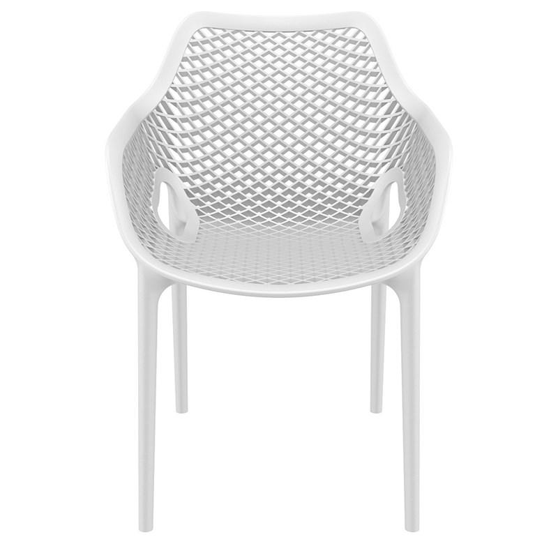 Compamia Air XL Outdoor Patio Dining Arm Chair in White