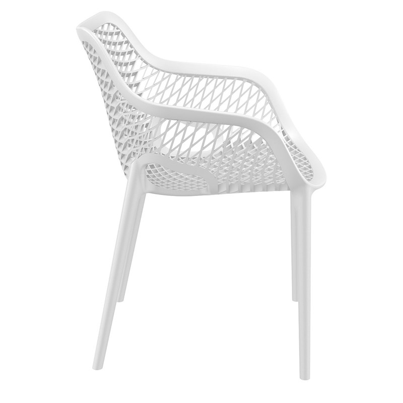 Compamia Air XL Outdoor Patio Dining Arm Chair in White