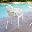 Compamia Air XL Outdoor Patio Dining Arm Chair in White