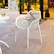 Compamia Air XL Outdoor Patio Dining Arm Chair in White