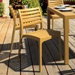 Compamia Ares Outdoor Patio Dining Chair in Teak Brown