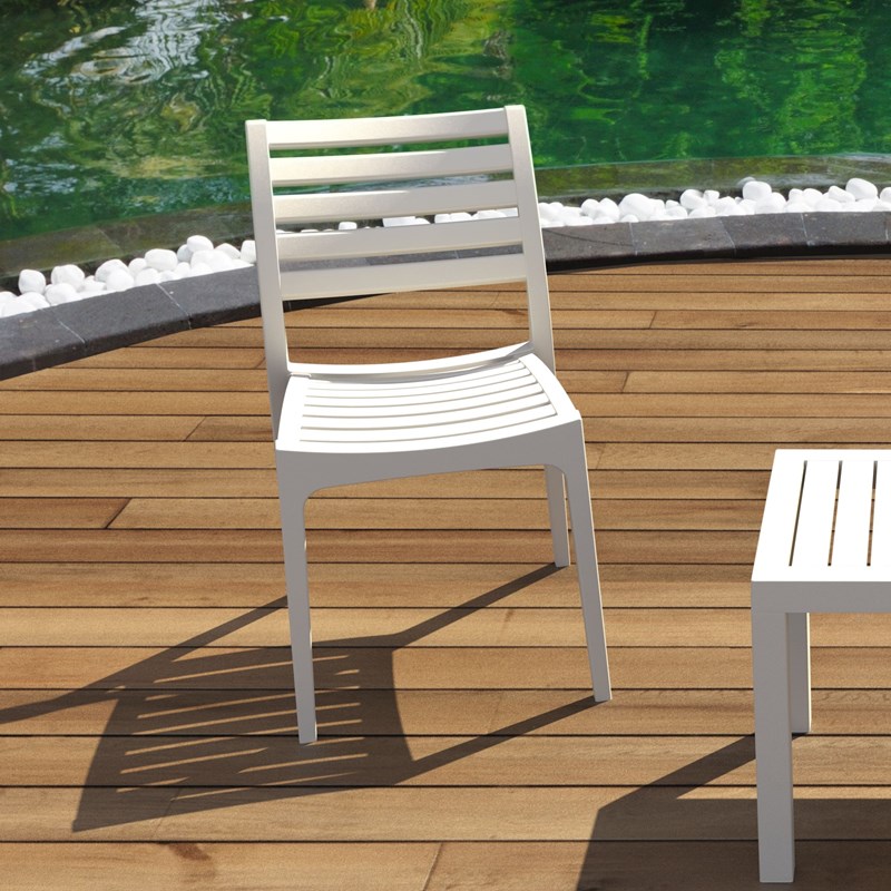 Compamia Ares Outdoor Patio Dining Chair in White