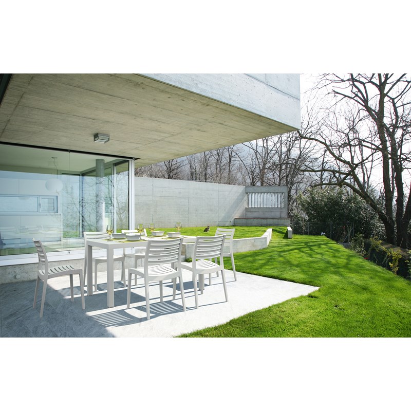 Compamia Ares Outdoor Patio Dining Chair in White