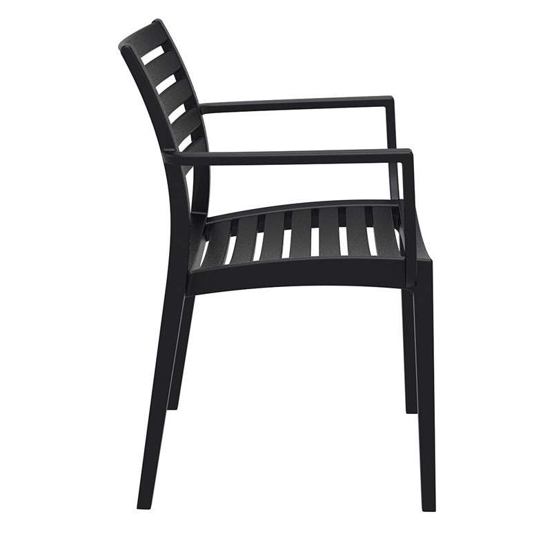 Compamia Artemis Outdoor Patio Dining Arm Chair in Black