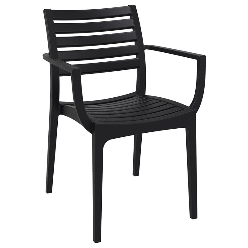 Compamia Artemis Outdoor Patio Dining Arm Chair in Black