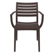 Compamia Artemis Outdoor Patio Dining Arm Chair in Brown
