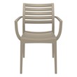 Compamia Artemis Outdoor Patio Dining Arm Chair in Taupe